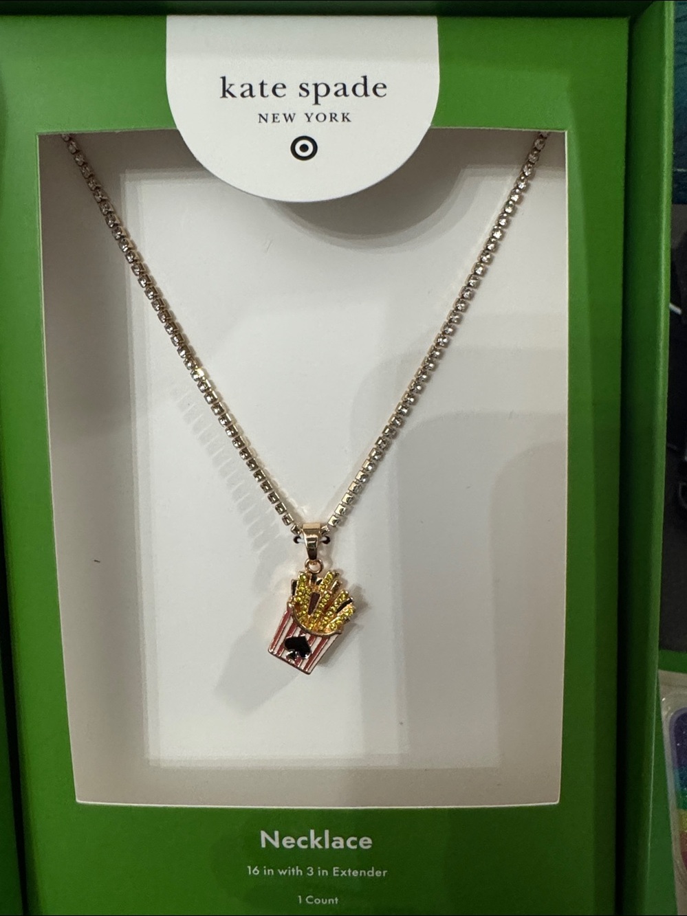 Kate Spade x Target French Fry Necklace NIB
